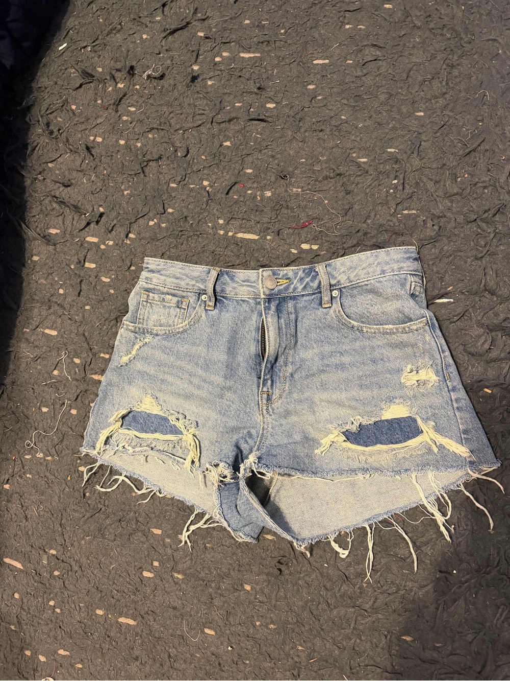 PacSun Light Blue Distressed Denim Cutoff Shorts